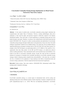 Cross-border Commodity Pricing Strategy Optimization via Mixed Neural
  Network for Time Series Analysis