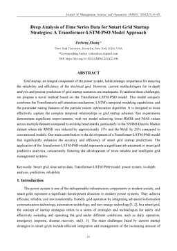 Deep Analysis of Time Series Data for Smart Grid Startup Strategies: A
  Transformer-LSTM-PSO Model Approach