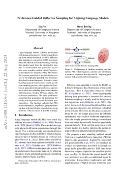Preference-Guided Reflective Sampling for Aligning Language Models