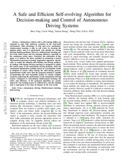 A Safe and Efficient Self-evolving Algorithm for Decision-making and
  Control of Autonomous Driving Systems