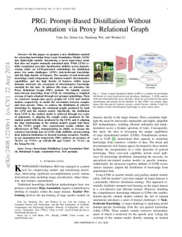 PRG: Prompt-Based Distillation Without Annotation via Proxy Relational
  Graph