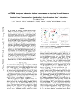 AT-SNN: Adaptive Tokens for Vision Transformer on Spiking Neural Network