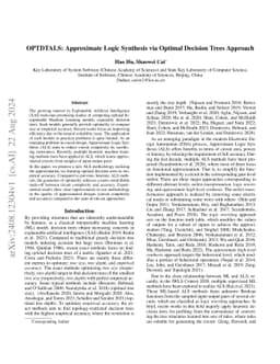 OPTDTALS: Approximate Logic Synthesis via Optimal Decision Trees
  Approach