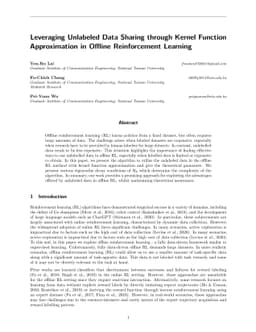Leveraging Unlabeled Data Sharing through Kernel Function Approximation in Offline Reinforcement Learning