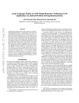 Large Language Models Are Self-Taught Reasoners: Enhancing LLM
  Applications via Tailored Problem-Solving Demonstrations
