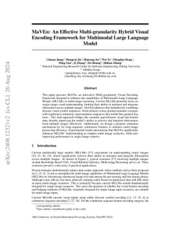 MaVEn: An Effective Multi-granularity Hybrid Visual Encoding Framework
  for Multimodal Large Language Model