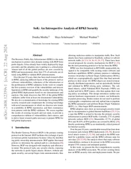 SoK: An Introspective Analysis of RPKI Security