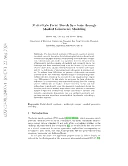Multi-Style Facial Sketch Synthesis through Masked Generative Modeling