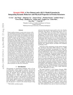 Dynamic PDB: A New Dataset and a SE(3) Model Extension by Integrating
  Dynamic Behaviors and Physical Properties in Protein Structures