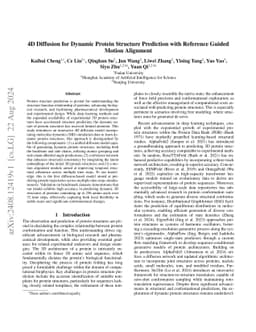 4D Diffusion for Dynamic Protein Structure Prediction with Reference
  Guided Motion Alignment