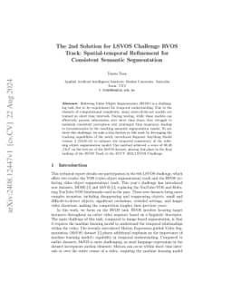 The 2nd Solution for LSVOS Challenge RVOS Track: Spatial-temporal
  Refinement for Consistent Semantic Segmentation