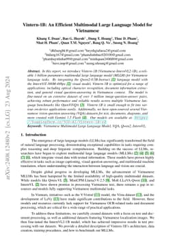 Vintern-1B: An Efficient Multimodal Large Language Model for Vietnamese