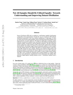 Not All Samples Should Be Utilized Equally: Towards Understanding and
  Improving Dataset Distillation