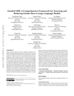 GenderCARE: A Comprehensive Framework for Assessing and Reducing Gender Bias in Large Language Models