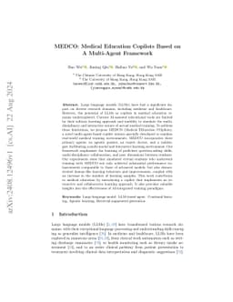 MEDCO: Medical Education Copilots Based on A Multi-Agent Framework