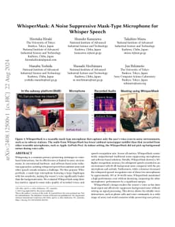 WhisperMask: A Noise Suppressive Mask-Type Microphone for Whisper Speech