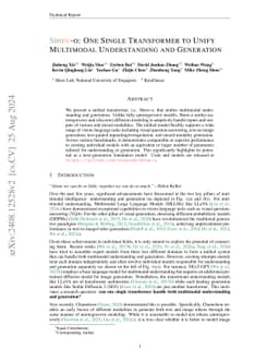 Show-o: One Single Transformer to Unify Multimodal Understanding and
  Generation
