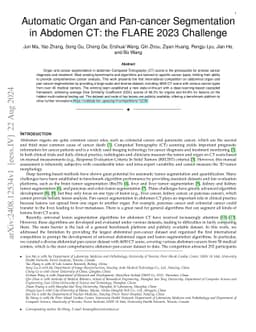 Automatic Organ and Pan-cancer Segmentation in Abdomen CT: the FLARE
  2023 Challenge