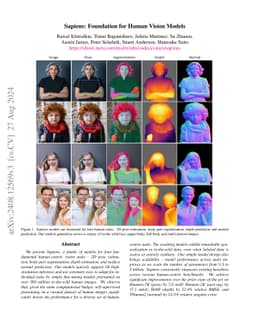 Sapiens: Foundation for Human Vision Models