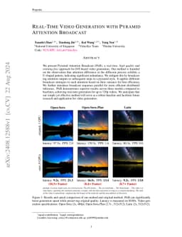 Real-Time Video Generation with Pyramid Attention Broadcast