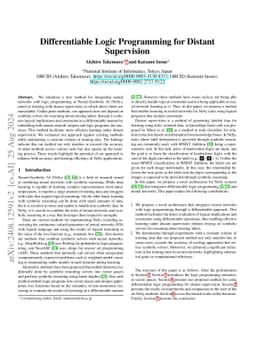 Differentiable Logic Programming for Distant Supervision