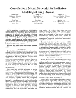 Convolutional Neural Networks for Predictive Modeling of Lung Disease