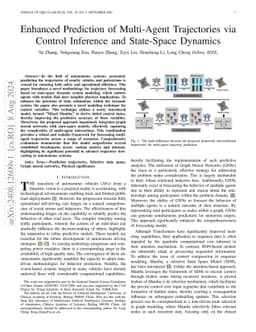 Enhanced Prediction of Multi-Agent Trajectories via Control Inference
  and State-Space Dynamics