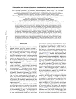 Information and motor constraints shape melodic diversity across cultures