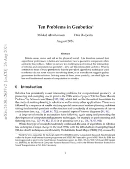 Ten Problems in Geobotics