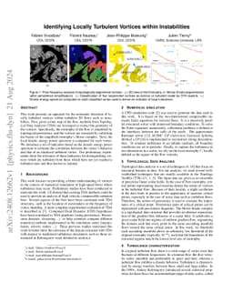 Identifying Locally Turbulent Vortices within Instabilities