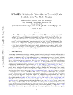 SQL-GEN: Bridging the Dialect Gap for Text-to-SQL Via Synthetic Data And
  Model Merging