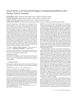 Visual Verity in AI-Generated Imagery: Computational Metrics and
  Human-Centric Analysis