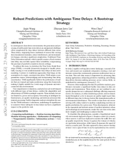 Robust Predictions with Ambiguous Time Delays: A Bootstrap Strategy
