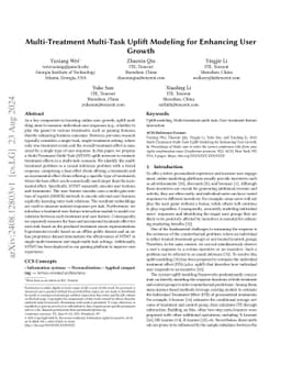 Multi-Treatment Multi-Task Uplift Modeling for Enhancing User Growth