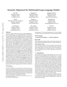 Semantic Alignment for Multimodal Large Language Models