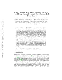 When Diffusion MRI Meets Diffusion Model: A Novel Deep Generative Model
  for Diffusion MRI Generation
