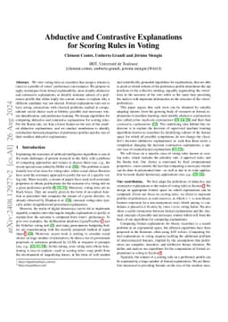 Abductive and Contrastive Explanations for Scoring Rules in Voting