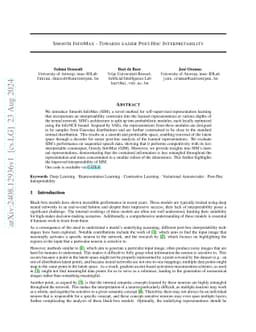 Smooth InfoMax -- Towards easier Post-Hoc interpretability