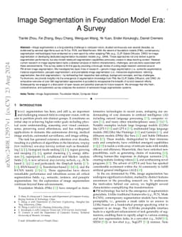 Image Segmentation in Foundation Model Era: A Survey