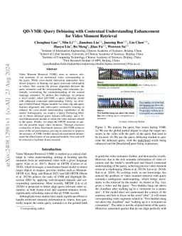 QD-VMR: Query Debiasing with Contextual Understanding Enhancement for
  Video Moment Retrieval
