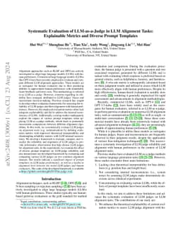 Systematic Evaluation of LLM-as-a-Judge in LLM Alignment Tasks: Explainable Metrics and Diverse Prompt Templates