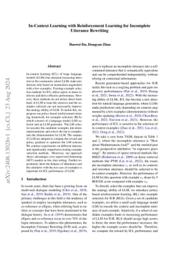 In-Context Learning with Reinforcement Learning for Incomplete Utterance
  Rewriting