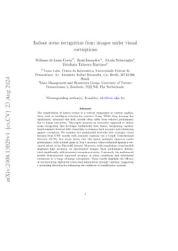 Indoor scene recognition from images under visual corruptions