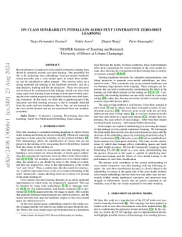On Class Separability Pitfalls In Audio-Text Contrastive Zero-Shot
  Learning