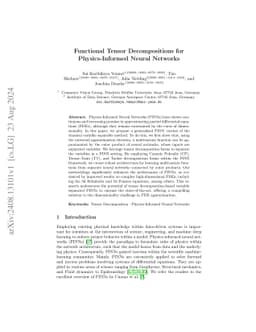 Functional Tensor Decompositions for Physics-Informed Neural Networks