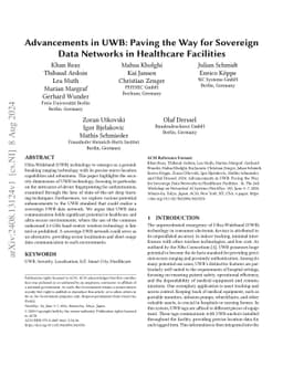 Advancements in UWB: Paving the Way for Sovereign Data Networks in
  Healthcare Facilities