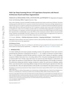 NAS-Cap: Deep-Learning Driven 3-D Capacitance Extraction with Neural
  Architecture Search and Data Augmentation