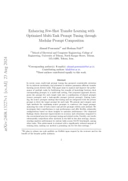 Enhancing Few-Shot Transfer Learning with Optimized Multi-Task Prompt
  Tuning through Modular Prompt Composition