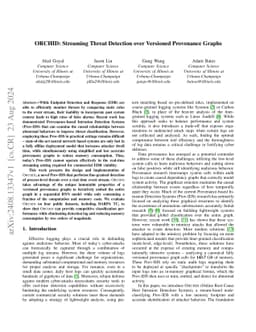 ORCHID: Streaming Threat Detection over Versioned Provenance Graphs