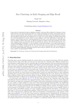 Face Clustering via Early Stopping and Edge Recall
